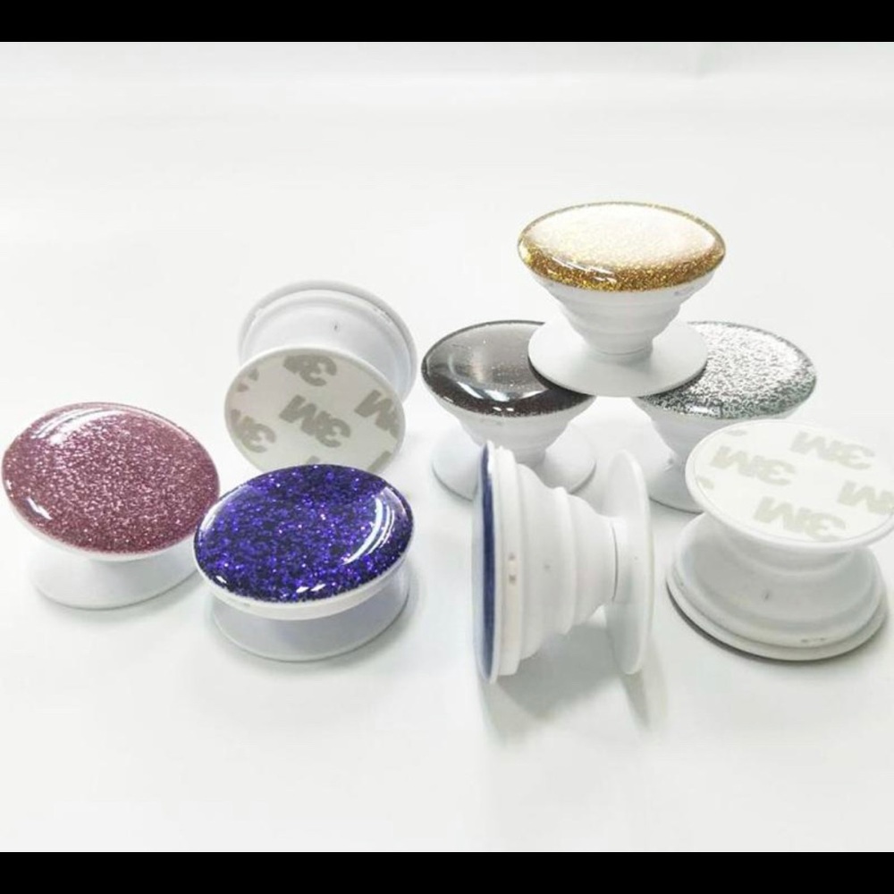 2 pcs New Glitter Phone Holder Stand Grip
